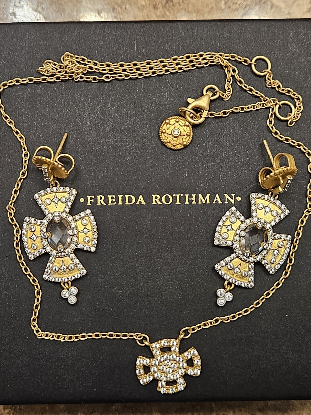 Freida Rotman Collection Set In Sterling Silver Gold Plated